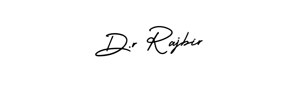 You should practise on your own different ways (AmerikaSignatureDemo-Regular) to write your name (D.r Rajbir) in signature. don't let someone else do it for you. D.r Rajbir signature style 3 images and pictures png