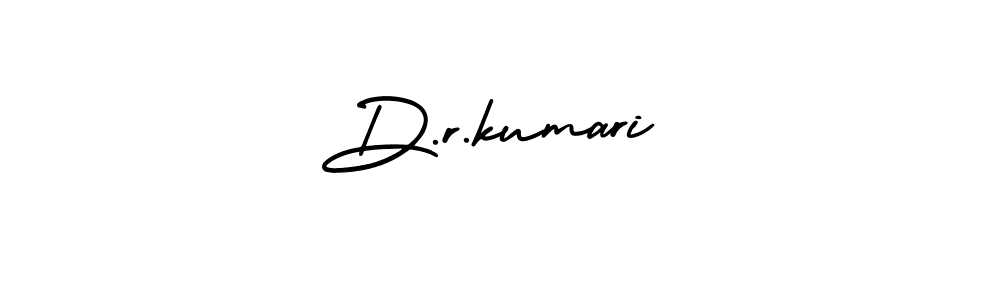 Create a beautiful signature design for name D.r.kumari. With this signature (AmerikaSignatureDemo-Regular) fonts, you can make a handwritten signature for free. D.r.kumari signature style 3 images and pictures png