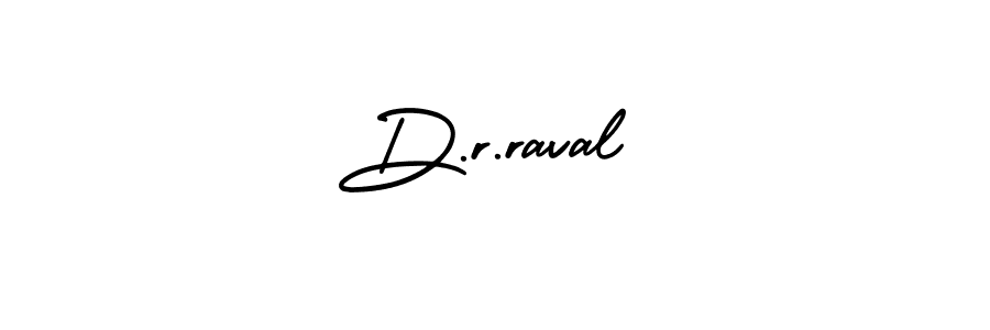 D.r.raval stylish signature style. Best Handwritten Sign (AmerikaSignatureDemo-Regular) for my name. Handwritten Signature Collection Ideas for my name D.r.raval. D.r.raval signature style 3 images and pictures png