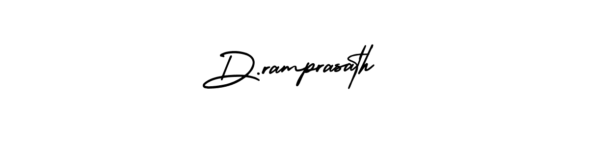 How to make D.ramprasath name signature. Use AmerikaSignatureDemo-Regular style for creating short signs online. This is the latest handwritten sign. D.ramprasath signature style 3 images and pictures png