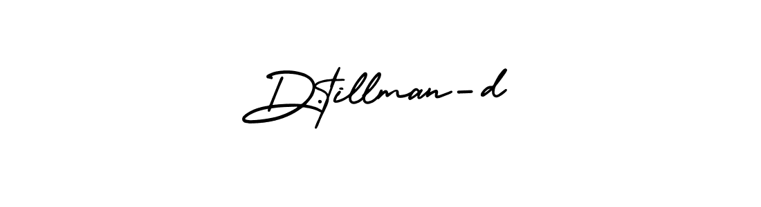 How to make D.tillman-d name signature. Use AmerikaSignatureDemo-Regular style for creating short signs online. This is the latest handwritten sign. D.tillman-d signature style 3 images and pictures png