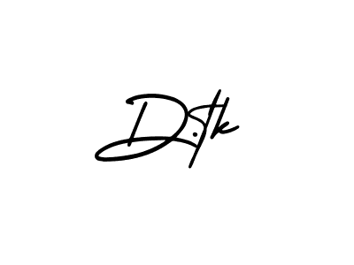 Create a beautiful signature design for name D.tk. With this signature (AmerikaSignatureDemo-Regular) fonts, you can make a handwritten signature for free. D.tk signature style 3 images and pictures png