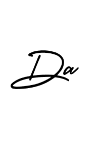 Da stylish signature style. Best Handwritten Sign (AmerikaSignatureDemo-Regular) for my name. Handwritten Signature Collection Ideas for my name Da. Da signature style 3 images and pictures png