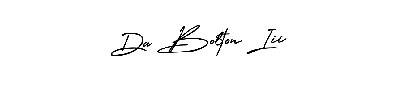 The best way (AmerikaSignatureDemo-Regular) to make a short signature is to pick only two or three words in your name. The name Da Bolton Iii include a total of six letters. For converting this name. Da Bolton Iii signature style 3 images and pictures png