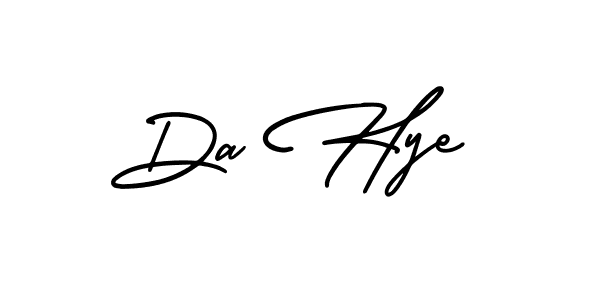 You should practise on your own different ways (AmerikaSignatureDemo-Regular) to write your name (Da Hye) in signature. don't let someone else do it for you. Da Hye signature style 3 images and pictures png