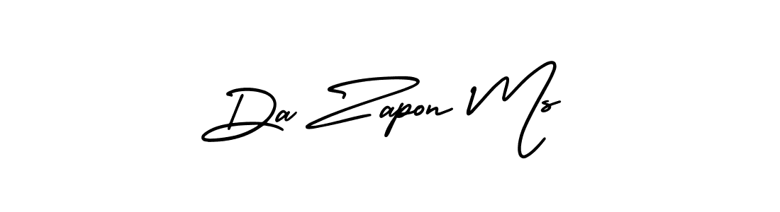 Da Zapon Ms stylish signature style. Best Handwritten Sign (AmerikaSignatureDemo-Regular) for my name. Handwritten Signature Collection Ideas for my name Da Zapon Ms. Da Zapon Ms signature style 3 images and pictures png