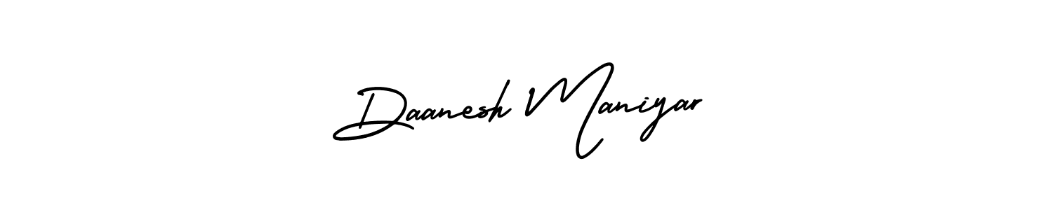 Use a signature maker to create a handwritten signature online. With this signature software, you can design (AmerikaSignatureDemo-Regular) your own signature for name Daanesh Maniyar. Daanesh Maniyar signature style 3 images and pictures png