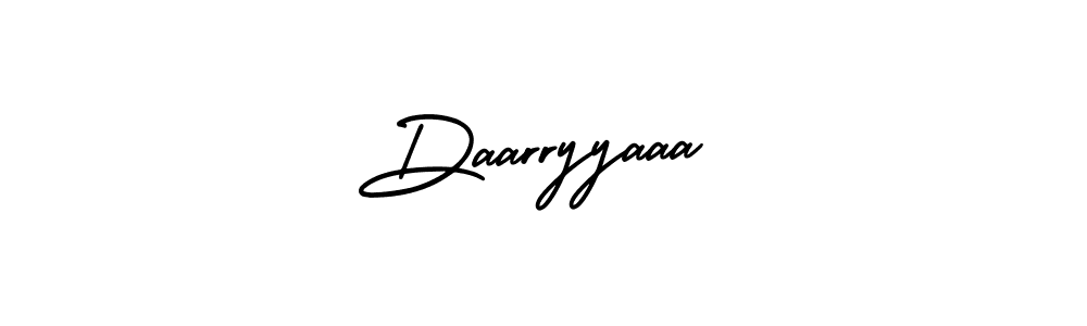 The best way (AmerikaSignatureDemo-Regular) to make a short signature is to pick only two or three words in your name. The name Daarryyaaa include a total of six letters. For converting this name. Daarryyaaa signature style 3 images and pictures png