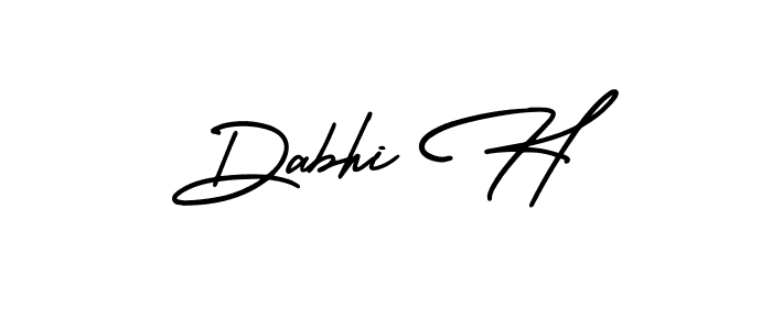 Make a beautiful signature design for name Dabhi H. With this signature (AmerikaSignatureDemo-Regular) style, you can create a handwritten signature for free. Dabhi H signature style 3 images and pictures png