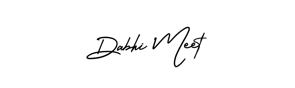 It looks lik you need a new signature style for name Dabhi Meet. Design unique handwritten (AmerikaSignatureDemo-Regular) signature with our free signature maker in just a few clicks. Dabhi Meet signature style 3 images and pictures png