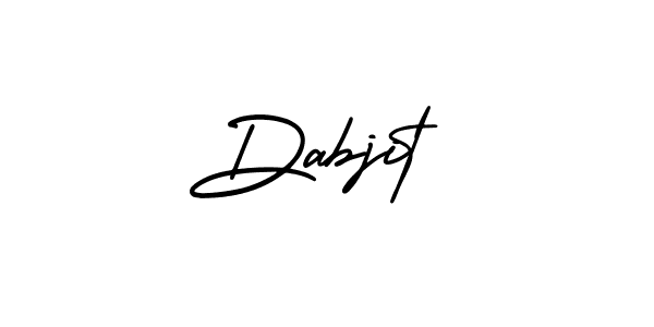 The best way (AmerikaSignatureDemo-Regular) to make a short signature is to pick only two or three words in your name. The name Dabjit include a total of six letters. For converting this name. Dabjit signature style 3 images and pictures png