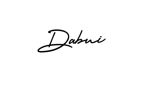 It looks lik you need a new signature style for name Dabui. Design unique handwritten (AmerikaSignatureDemo-Regular) signature with our free signature maker in just a few clicks. Dabui signature style 3 images and pictures png