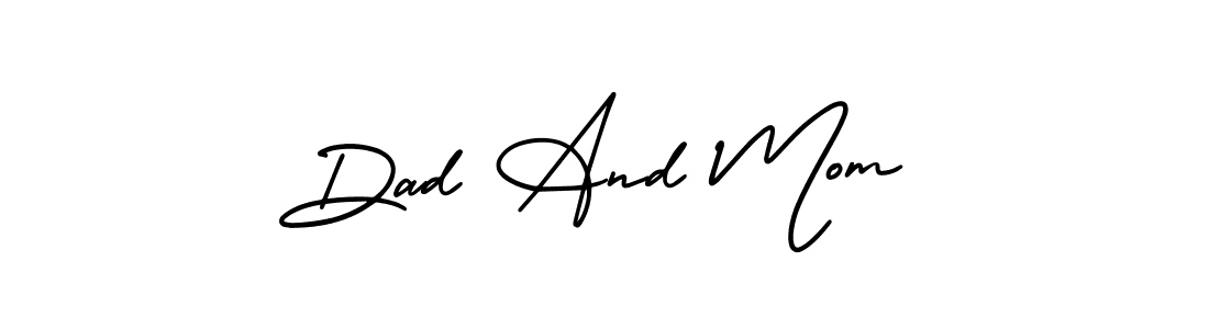 Also You can easily find your signature by using the search form. We will create Dad And Mom name handwritten signature images for you free of cost using AmerikaSignatureDemo-Regular sign style. Dad And Mom signature style 3 images and pictures png