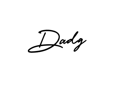 How to make Dadg name signature. Use AmerikaSignatureDemo-Regular style for creating short signs online. This is the latest handwritten sign. Dadg signature style 3 images and pictures png