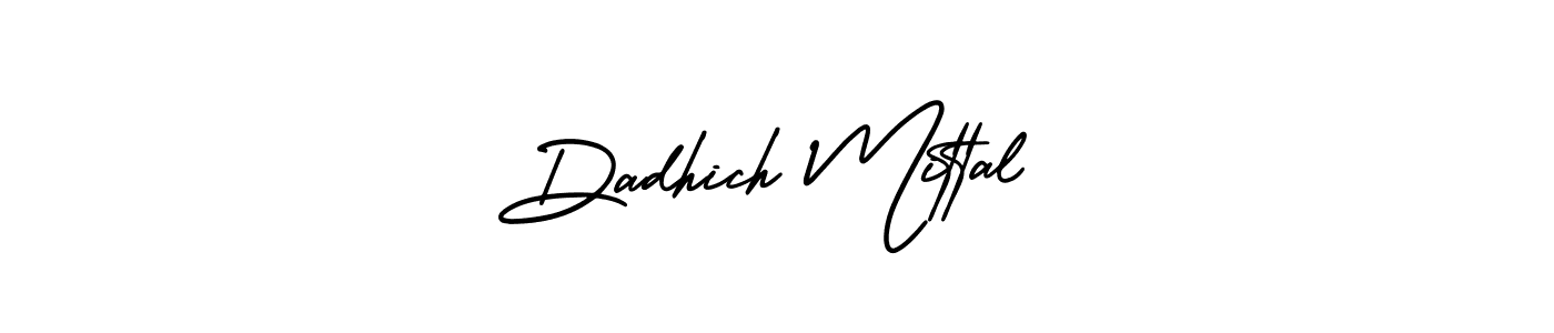 Make a short Dadhich Mittal signature style. Manage your documents anywhere anytime using AmerikaSignatureDemo-Regular. Create and add eSignatures, submit forms, share and send files easily. Dadhich Mittal signature style 3 images and pictures png