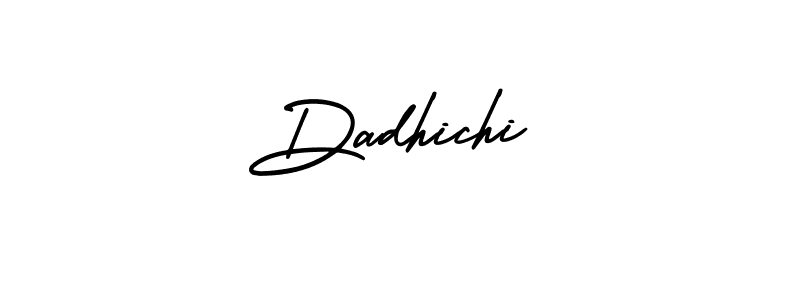 Dadhichi stylish signature style. Best Handwritten Sign (AmerikaSignatureDemo-Regular) for my name. Handwritten Signature Collection Ideas for my name Dadhichi. Dadhichi signature style 3 images and pictures png