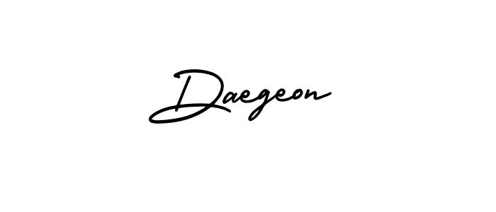 Best and Professional Signature Style for Daegeon. AmerikaSignatureDemo-Regular Best Signature Style Collection. Daegeon signature style 3 images and pictures png