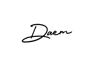 Make a beautiful signature design for name Daem. With this signature (AmerikaSignatureDemo-Regular) style, you can create a handwritten signature for free. Daem signature style 3 images and pictures png