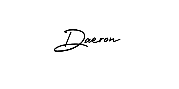 Make a beautiful signature design for name Daeron. With this signature (AmerikaSignatureDemo-Regular) style, you can create a handwritten signature for free. Daeron signature style 3 images and pictures png