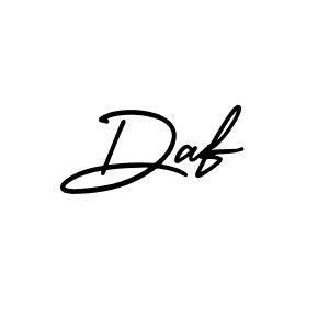 Design your own signature with our free online signature maker. With this signature software, you can create a handwritten (AmerikaSignatureDemo-Regular) signature for name Daf. Daf signature style 3 images and pictures png