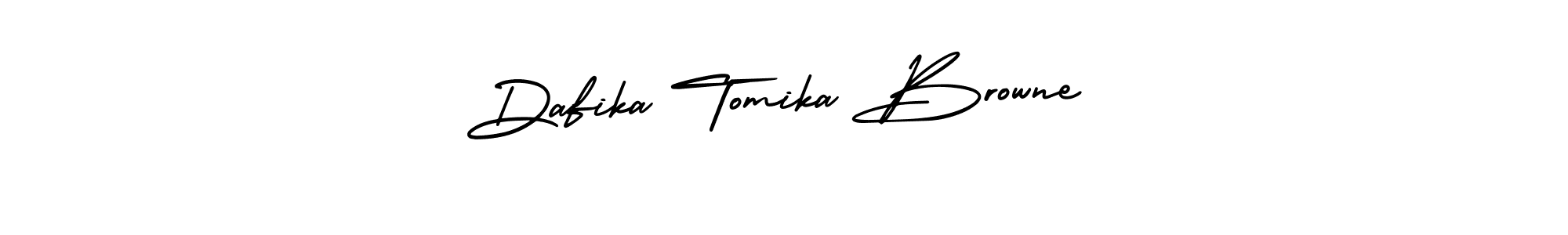 Similarly AmerikaSignatureDemo-Regular is the best handwritten signature design. Signature creator online .You can use it as an online autograph creator for name Dafika Tomika Browne. Dafika Tomika Browne signature style 3 images and pictures png