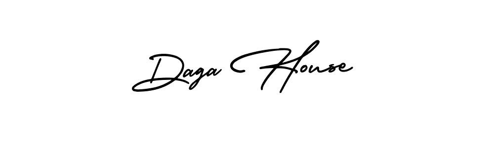 How to make Daga House name signature. Use AmerikaSignatureDemo-Regular style for creating short signs online. This is the latest handwritten sign. Daga House signature style 3 images and pictures png