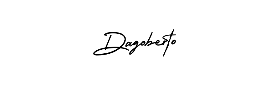 It looks lik you need a new signature style for name Dagoberto. Design unique handwritten (AmerikaSignatureDemo-Regular) signature with our free signature maker in just a few clicks. Dagoberto signature style 3 images and pictures png