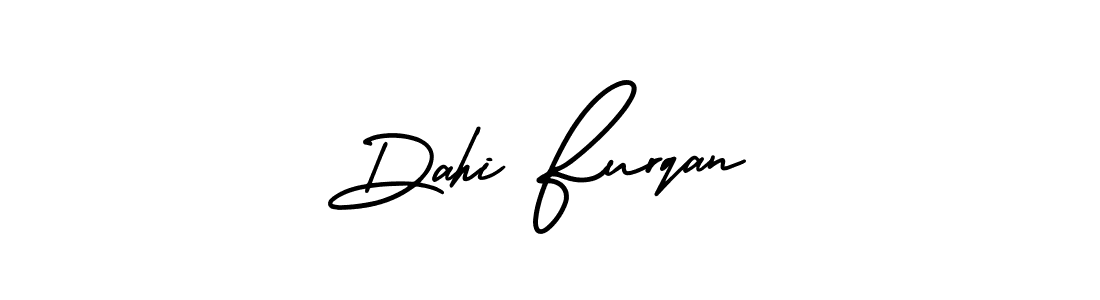 Use a signature maker to create a handwritten signature online. With this signature software, you can design (AmerikaSignatureDemo-Regular) your own signature for name Dahi Furqan. Dahi Furqan signature style 3 images and pictures png