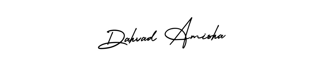 AmerikaSignatureDemo-Regular is a professional signature style that is perfect for those who want to add a touch of class to their signature. It is also a great choice for those who want to make their signature more unique. Get Dahvad Amisha name to fancy signature for free. Dahvad Amisha signature style 3 images and pictures png