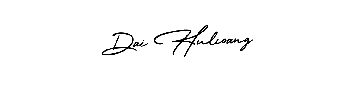 The best way (AmerikaSignatureDemo-Regular) to make a short signature is to pick only two or three words in your name. The name Dai Hulioang include a total of six letters. For converting this name. Dai Hulioang signature style 3 images and pictures png