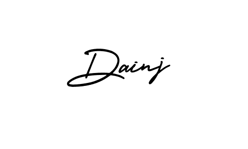 The best way (AmerikaSignatureDemo-Regular) to make a short signature is to pick only two or three words in your name. The name Dainj include a total of six letters. For converting this name. Dainj signature style 3 images and pictures png