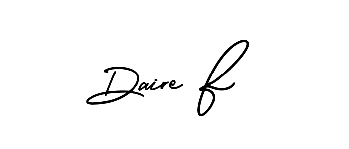 Design your own signature with our free online signature maker. With this signature software, you can create a handwritten (AmerikaSignatureDemo-Regular) signature for name Daire F. Daire F signature style 3 images and pictures png