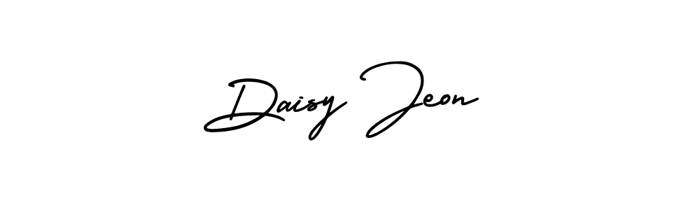 This is the best signature style for the Daisy Jeon name. Also you like these signature font (AmerikaSignatureDemo-Regular). Mix name signature. Daisy Jeon signature style 3 images and pictures png