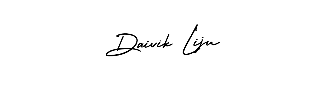 Make a beautiful signature design for name Daivik Liju. With this signature (AmerikaSignatureDemo-Regular) style, you can create a handwritten signature for free. Daivik Liju signature style 3 images and pictures png