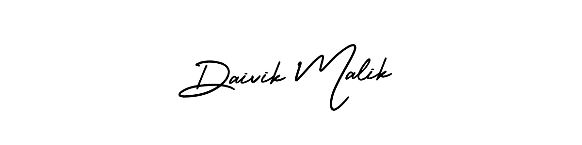 It looks lik you need a new signature style for name Daivik Malik. Design unique handwritten (AmerikaSignatureDemo-Regular) signature with our free signature maker in just a few clicks. Daivik Malik signature style 3 images and pictures png