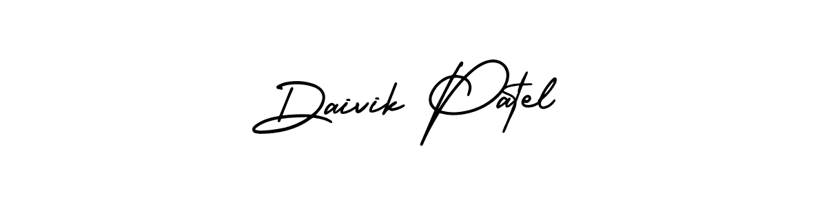 Create a beautiful signature design for name Daivik Patel. With this signature (AmerikaSignatureDemo-Regular) fonts, you can make a handwritten signature for free. Daivik Patel signature style 3 images and pictures png