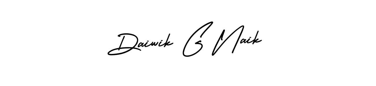 Make a short Daiwik G Naik signature style. Manage your documents anywhere anytime using AmerikaSignatureDemo-Regular. Create and add eSignatures, submit forms, share and send files easily. Daiwik G Naik signature style 3 images and pictures png