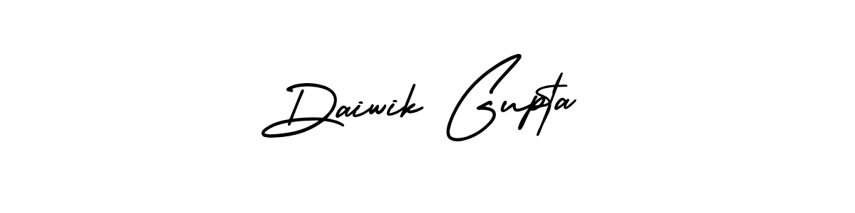 How to make Daiwik Gupta name signature. Use AmerikaSignatureDemo-Regular style for creating short signs online. This is the latest handwritten sign. Daiwik Gupta signature style 3 images and pictures png