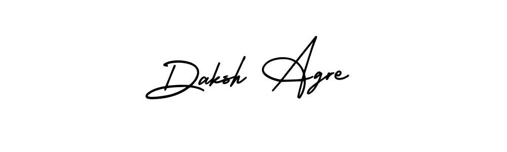 This is the best signature style for the Daksh Agre name. Also you like these signature font (AmerikaSignatureDemo-Regular). Mix name signature. Daksh Agre signature style 3 images and pictures png