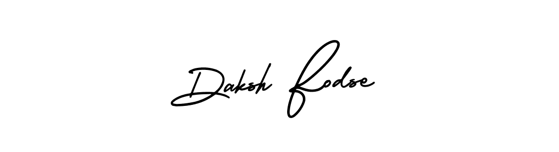 This is the best signature style for the Daksh Fodse name. Also you like these signature font (AmerikaSignatureDemo-Regular). Mix name signature. Daksh Fodse signature style 3 images and pictures png