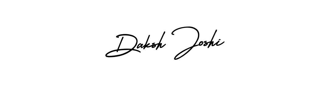 You should practise on your own different ways (AmerikaSignatureDemo-Regular) to write your name (Daksh Joshi) in signature. don't let someone else do it for you. Daksh Joshi signature style 3 images and pictures png