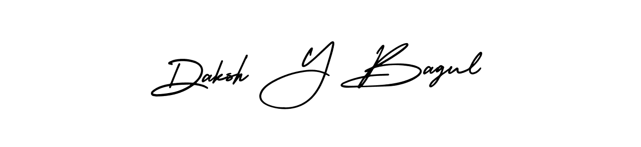 The best way (AmerikaSignatureDemo-Regular) to make a short signature is to pick only two or three words in your name. The name Daksh Y Bagul include a total of six letters. For converting this name. Daksh Y Bagul signature style 3 images and pictures png