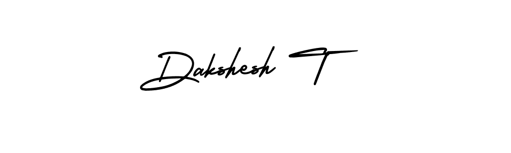 How to make Dakshesh T name signature. Use AmerikaSignatureDemo-Regular style for creating short signs online. This is the latest handwritten sign. Dakshesh T signature style 3 images and pictures png