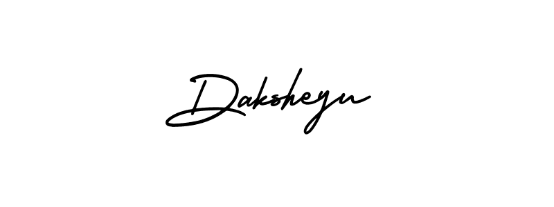 You should practise on your own different ways (AmerikaSignatureDemo-Regular) to write your name (Daksheyu) in signature. don't let someone else do it for you. Daksheyu signature style 3 images and pictures png