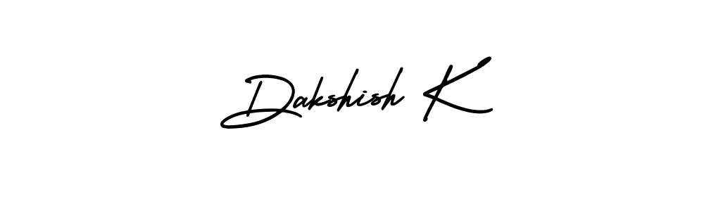 This is the best signature style for the Dakshish K name. Also you like these signature font (AmerikaSignatureDemo-Regular). Mix name signature. Dakshish K signature style 3 images and pictures png
