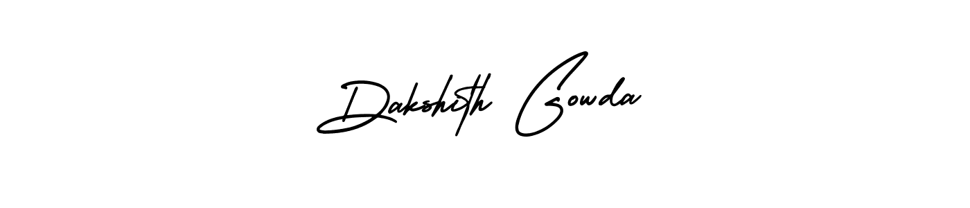 How to make Dakshith Gowda name signature. Use AmerikaSignatureDemo-Regular style for creating short signs online. This is the latest handwritten sign. Dakshith Gowda signature style 3 images and pictures png