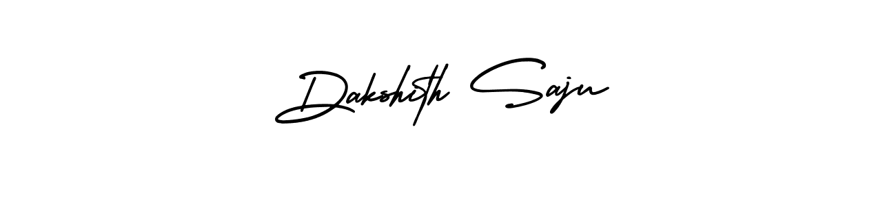 The best way (AmerikaSignatureDemo-Regular) to make a short signature is to pick only two or three words in your name. The name Dakshith Saju include a total of six letters. For converting this name. Dakshith Saju signature style 3 images and pictures png