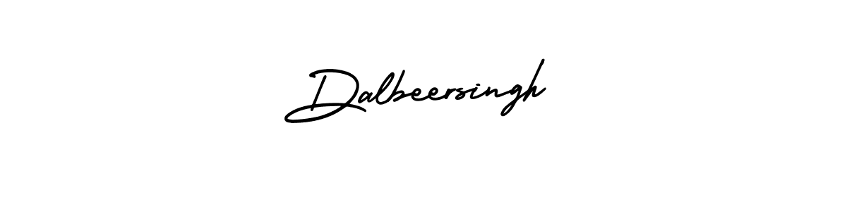 You should practise on your own different ways (AmerikaSignatureDemo-Regular) to write your name (Dalbeersingh) in signature. don't let someone else do it for you. Dalbeersingh signature style 3 images and pictures png