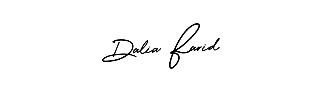 Use a signature maker to create a handwritten signature online. With this signature software, you can design (AmerikaSignatureDemo-Regular) your own signature for name Dalia Farid. Dalia Farid signature style 3 images and pictures png
