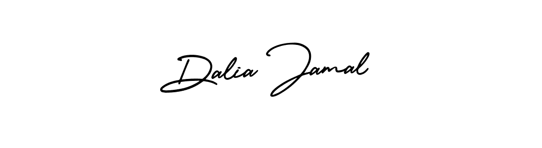 This is the best signature style for the Dalia Jamal name. Also you like these signature font (AmerikaSignatureDemo-Regular). Mix name signature. Dalia Jamal signature style 3 images and pictures png